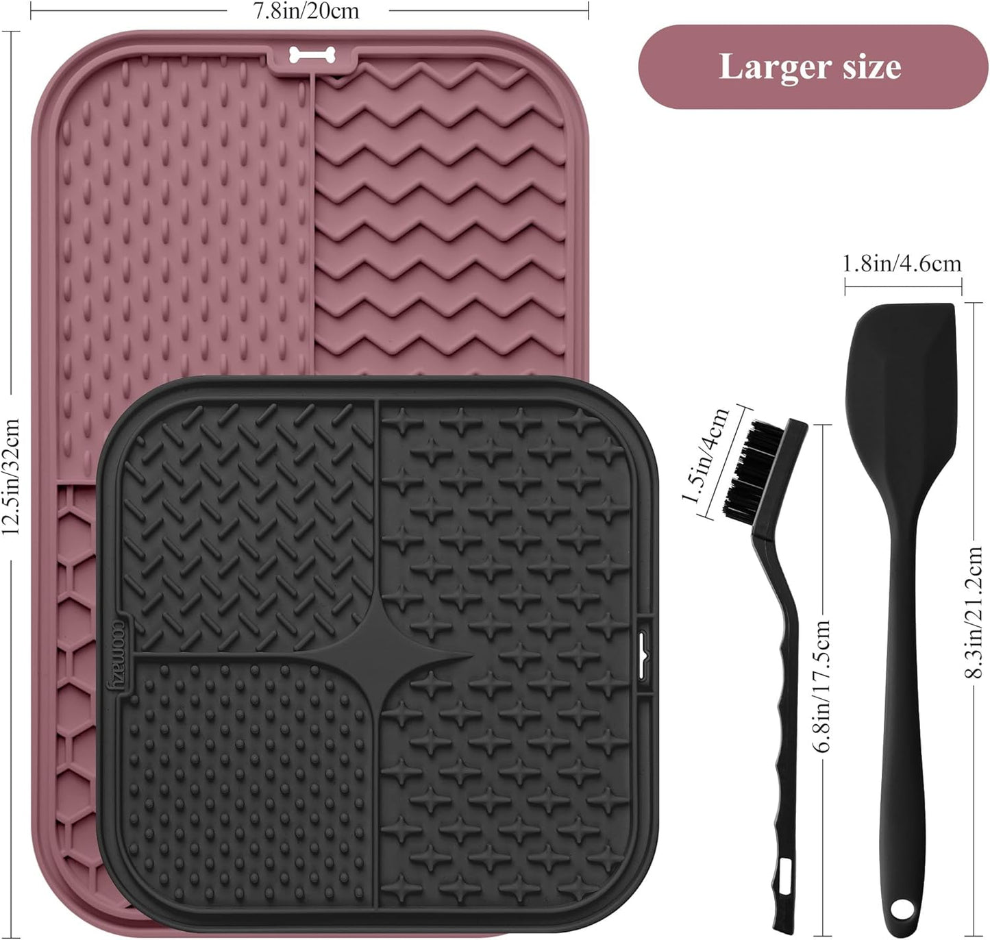 Licky Mats for Dogs Large Dog Slow Feeding Lick Mats with Suction Cup Boredom and Anxiety Reducer Lick Mats for Dogs Dark Red