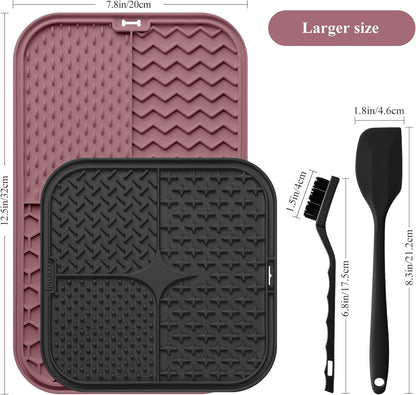 Licky Mats for Dogs Large Dog Slow Feeding Lick Mats with Suction Cup Boredom and Anxiety Reducer Lick Mats for Dogs Dark Red