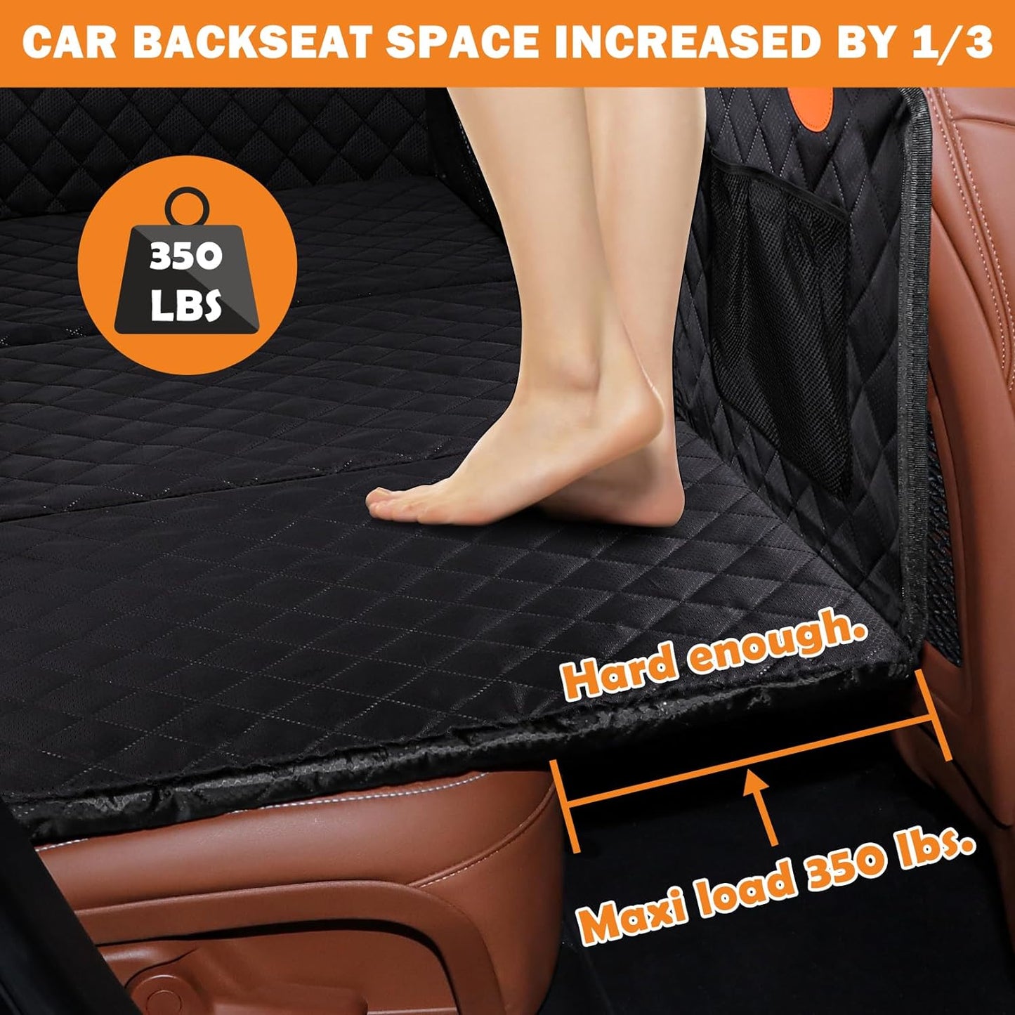 Flatbed Back-Seat Extender (M/L, Hard Base, Door Protection) | HappyPawsCo UK