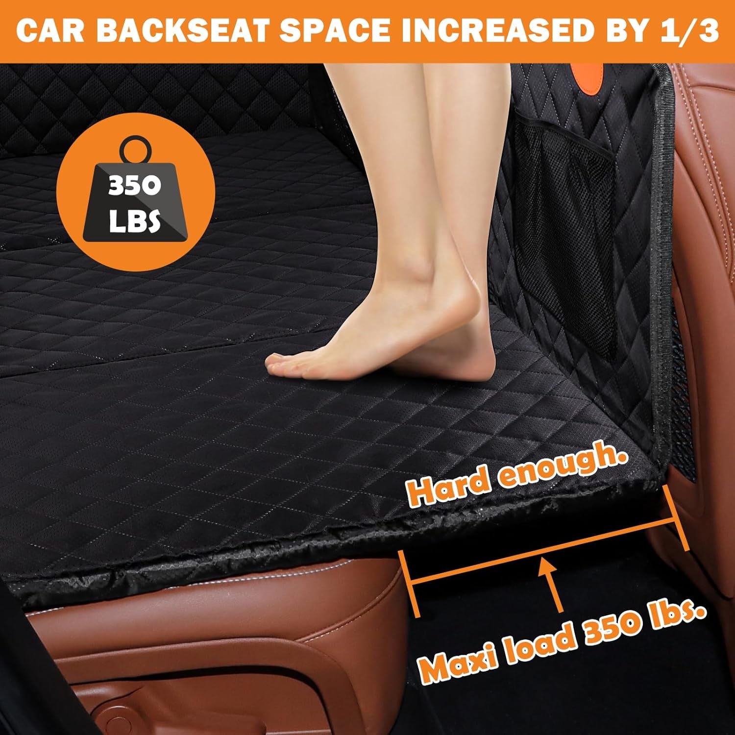 Flatbed Back-Seat Extender (M/L, Hard Base, Door Protection) | HappyPawsCo UK