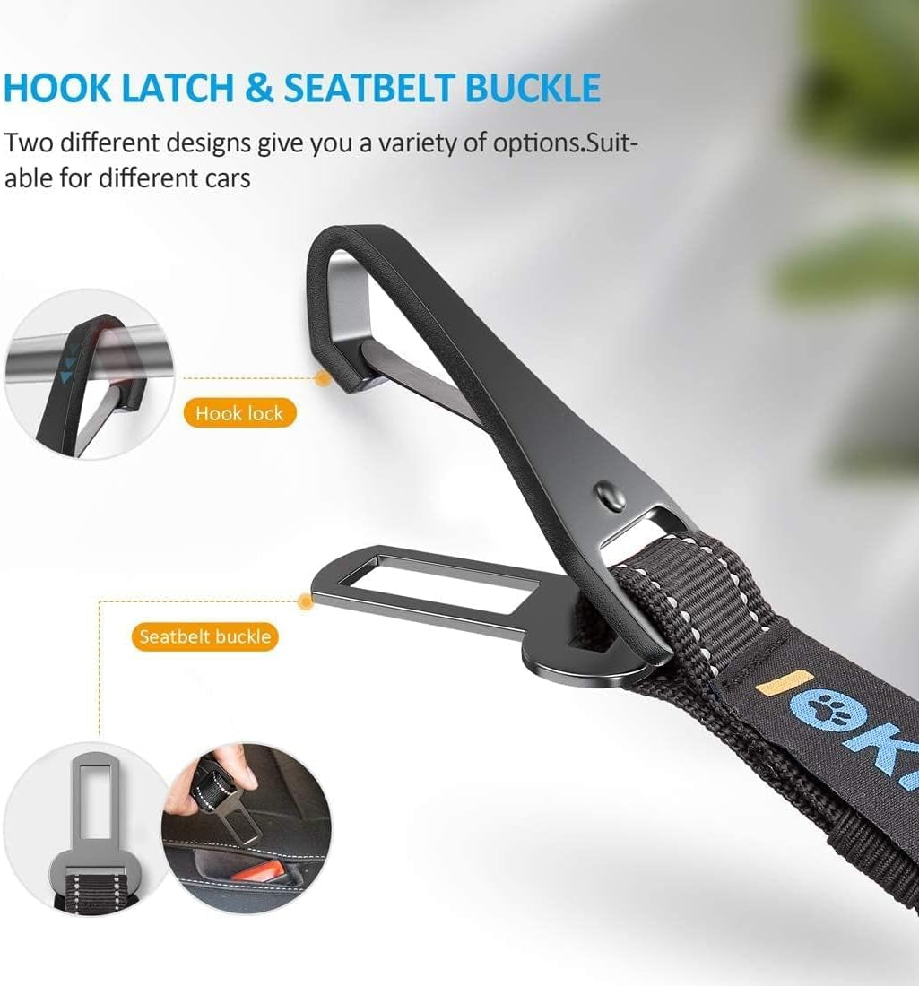 Dog car tether with ISOFIX/LATCH swivel – HappyPawsCo UK pet travel safety