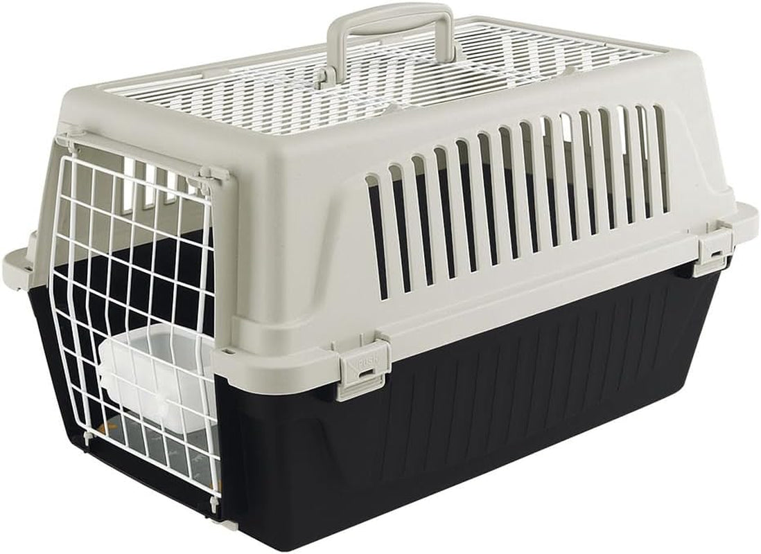Cat Carrier Small Dog Carrier, Double Opening, Secure, Practical, Easy to Clean, Durable Pet Travel Box up to 5 Kg, Includes Cushion, 48 X 32.5 X H 29 Cm.