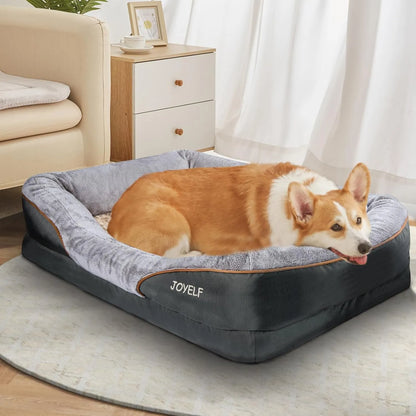 Large Memory Foam Bolster Bed