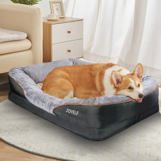 Large Memory Foam Bolster Bed