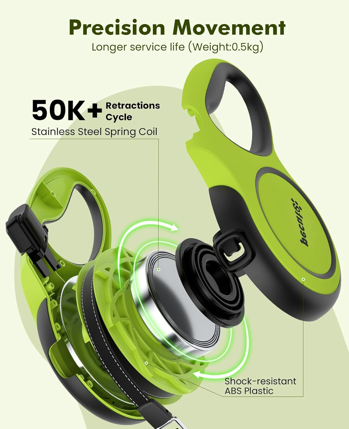 8m Retractable Dog Lead w/ Anti-Chew Cable – Pecute (2025)