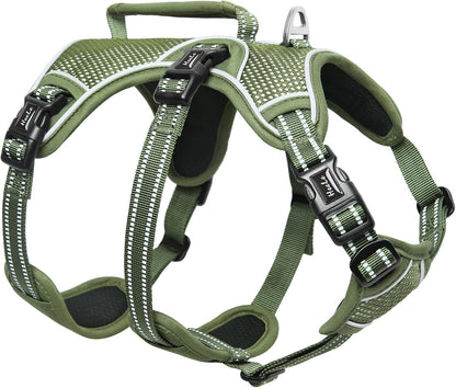Reflective No-Pull Dog Harness (Padded, Escape-Resist, Metal Rings) | HappyPawsCo UK