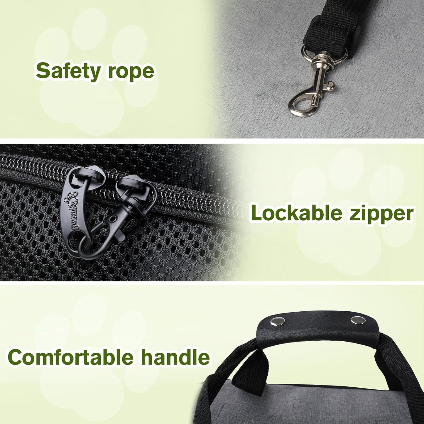 Cat Carrier Expandable, Extra Large Pet Carrier Bag, Foldable Cat Carrier Bag with Breathable Mesh, Pet Carrier Transport Bag for Dogs and Cats, with Shoulder Strap and Pet Bowl